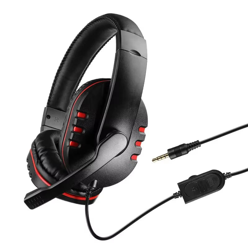 Headphones 3.5Mm Wired Gaming Headset Earphones Music for PS4 Play Station 4 Game PC Chat Computer with Microphone