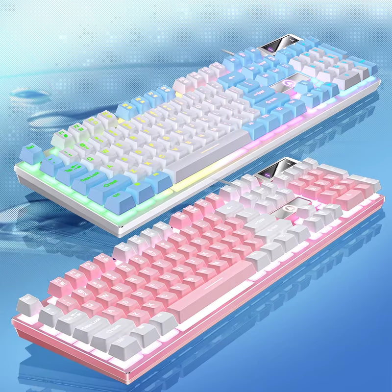 Keyboard Gaming Wired Laptop Desktops PC Computer Office Accessories Low Profile Gamer Keyboards with Numpad