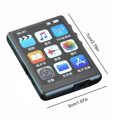MP3 MP4 Player Lossless Music Player with Speaker Bluetooth-Compatible Portable MP3 Player Support FM Radio Recording E-Book