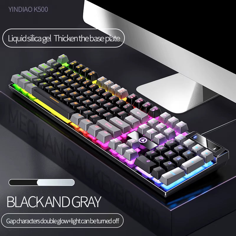 Keyboard Gaming Wired Laptop Desktops PC Computer Office Accessories Low Profile Gamer Keyboards with Numpad