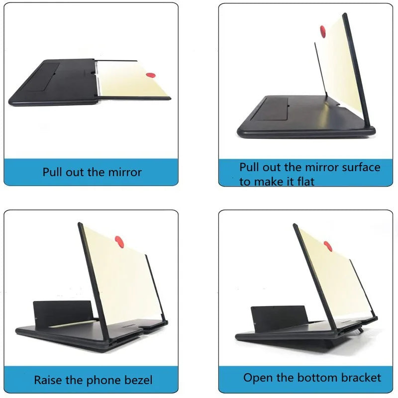 Transform Your Viewing Experience with the Multi-Functional 10/12 Inch HD Phone Screen Amplifier - Anti-Blue Light, Eye Protection, and Stylish Design