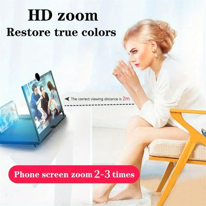 Transform Your Viewing Experience with the Multi-Functional 10/12 Inch HD Phone Screen Amplifier - Anti-Blue Light, Eye Protection, and Stylish Design