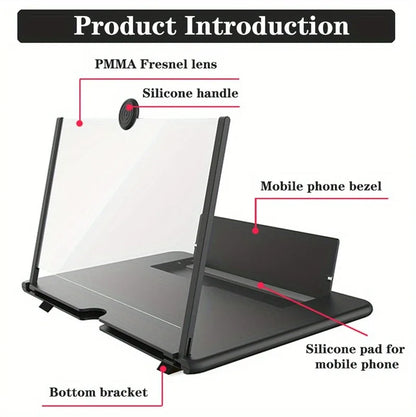 Transform Your Viewing Experience with the Multi-Functional 10/12 Inch HD Phone Screen Amplifier - Anti-Blue Light, Eye Protection, and Stylish Design