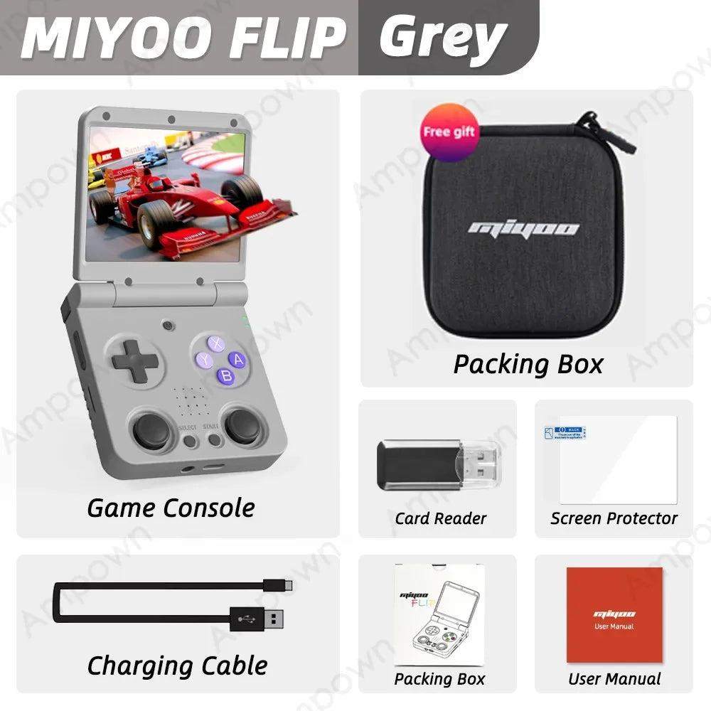 Flip V2 Handheld Game Players 3.5''IPS Screen Linux System Onion OS Video Game Consoles Free Storage Bag Gamer Gift Gaming