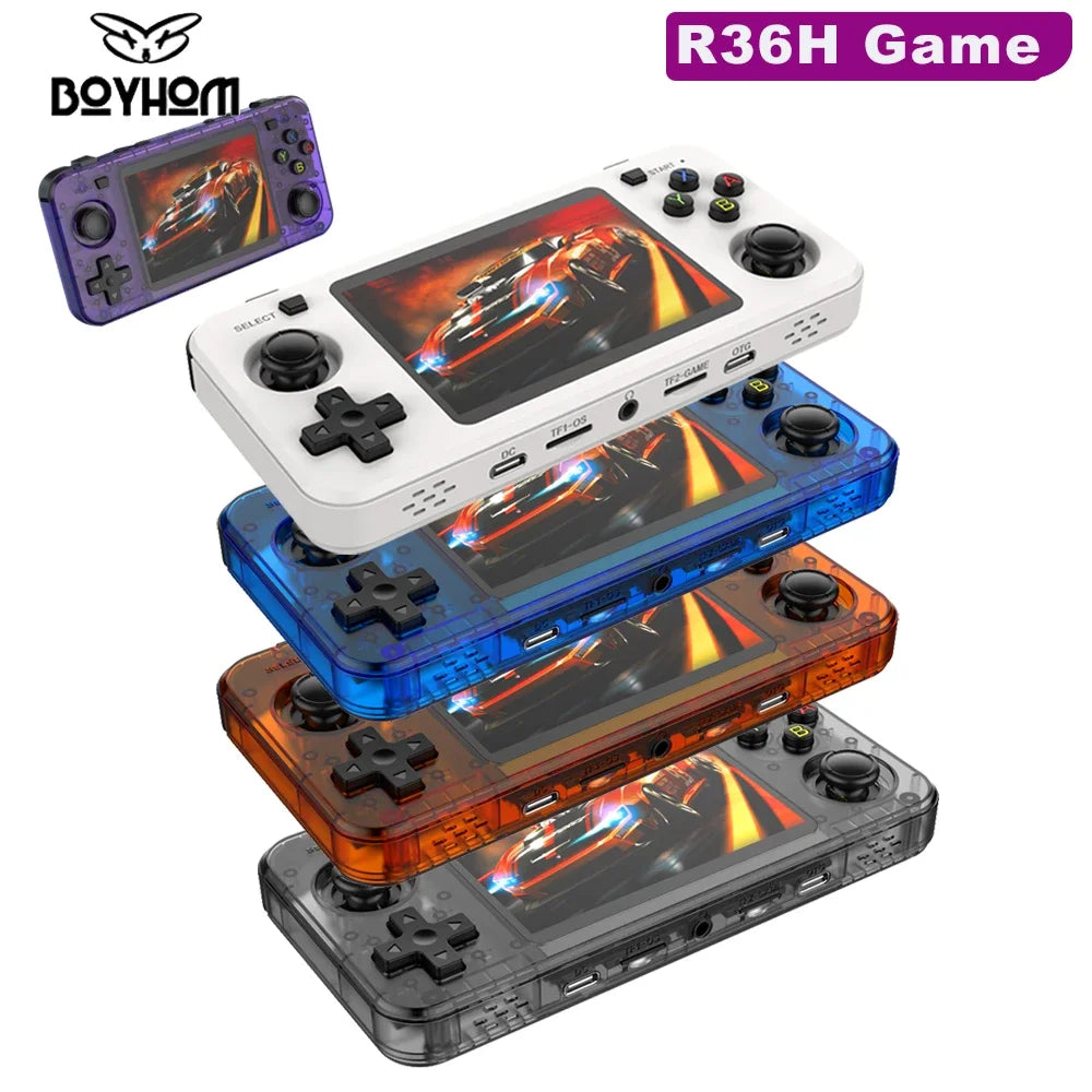 R36H Dual-Ram & Genuine Linux ARKOS Retro Handheld Classic Game Consoles 3.5 Inch IPS Screen Portable Video Player